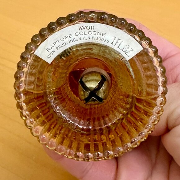 vintage Avon Fragrance Bell Brocade Cologne decanter with original cologne - Picture 2 of 4